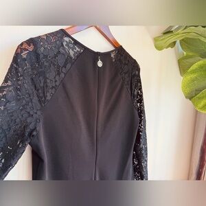 Tommy Hilfiger Black Dress with Lace Long Sleeve